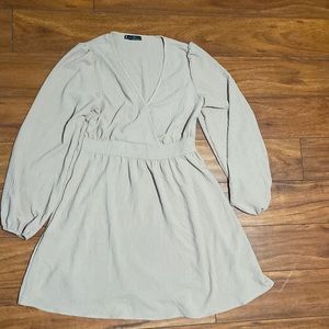 Woman medium tan dress